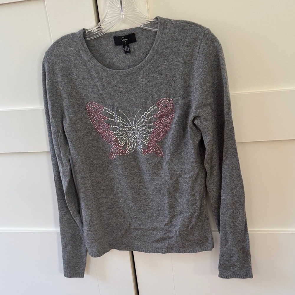 Aqua Gray 100 Percent Cashmere Sweater
